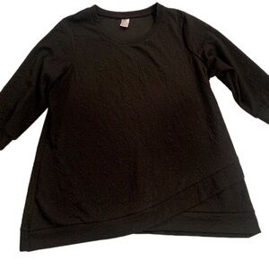 Avenue Leisure | Black Long Sleeve Top 14/16